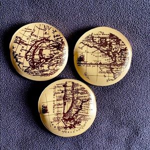 Lot/3 I. Rice 3X German Magnifying Mirrors w/pouch